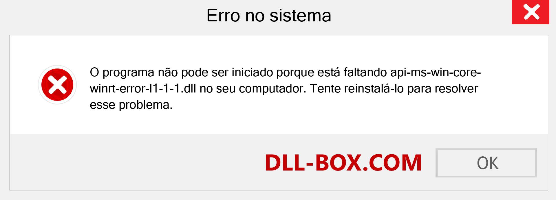 Arquivo api-ms-win-core-winrt-error-l1-1-1.dll ausente ?. Download para Windows 7, 8, 10 - Correção de erro ausente api-ms-win-core-winrt-error-l1-1-1 dll no Windows, fotos, imagens